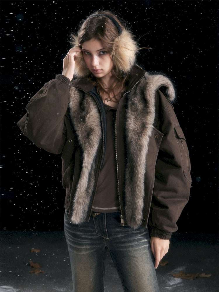 Vintage Distressed Flying Padded Jacket - view 4