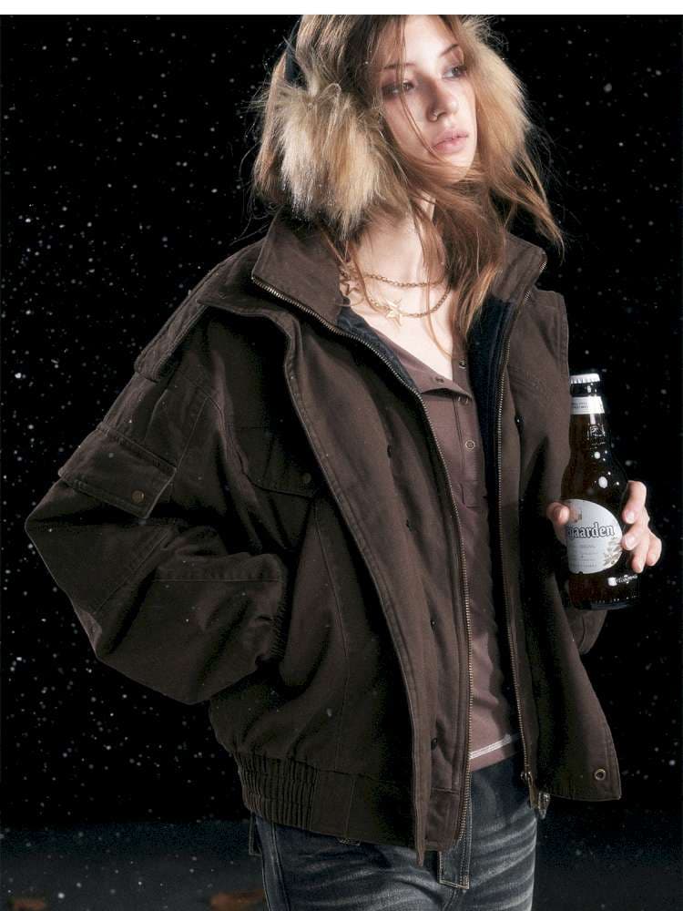 Vintage Distressed Flying Padded Jacket - view 5