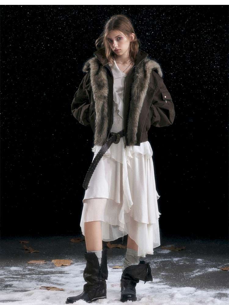 Vintage Distressed Flying Padded Jacket - view 7