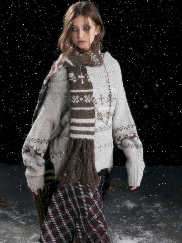 Cross Fair Island Lapel Sweater - view 2