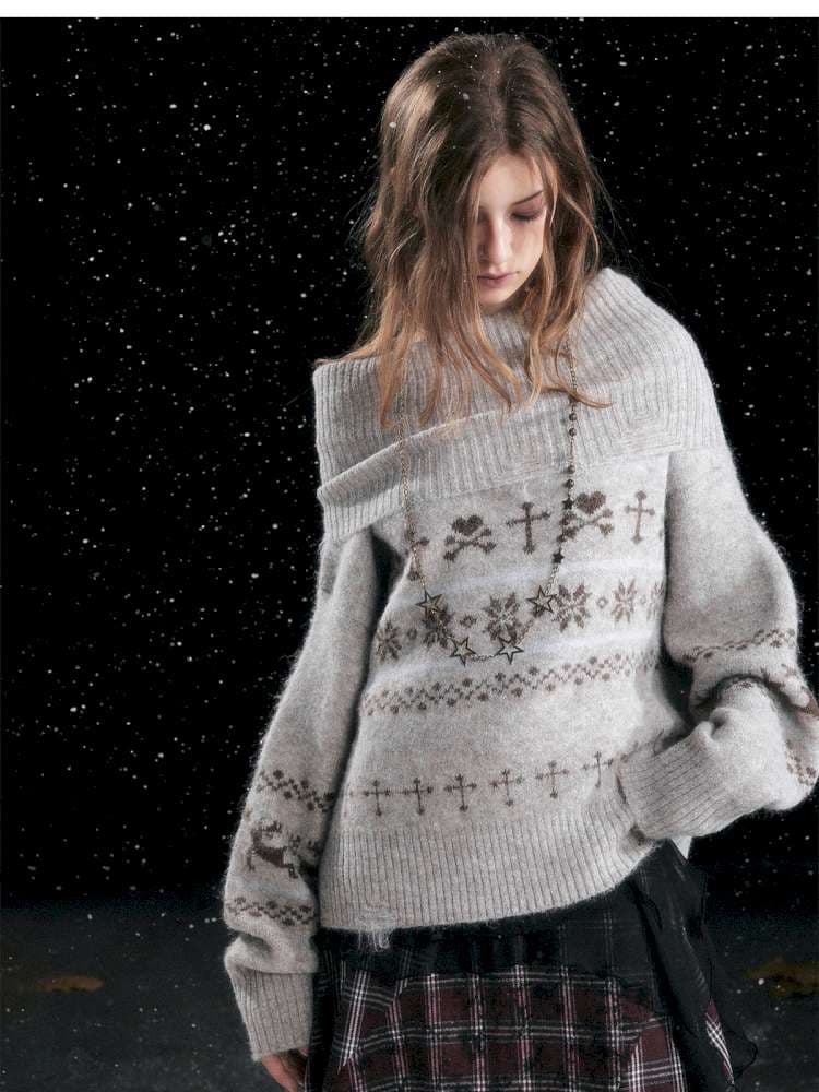 Cross Fair Island Lapel Sweater - view 7