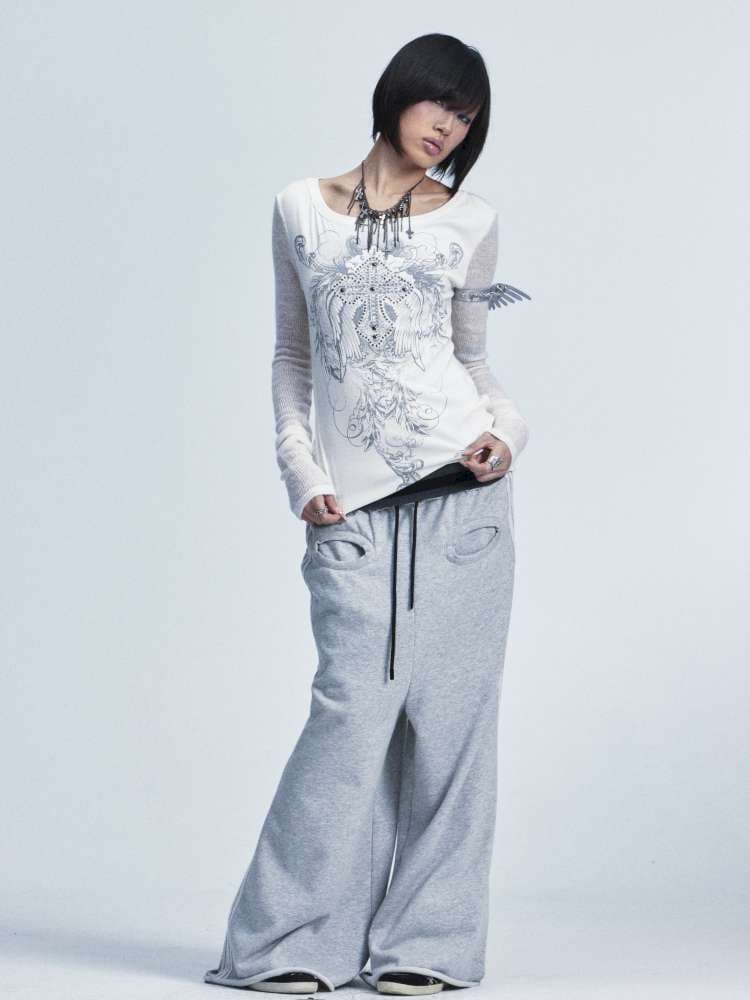 Two Tone Stretch Cross Rivet Top - view 4