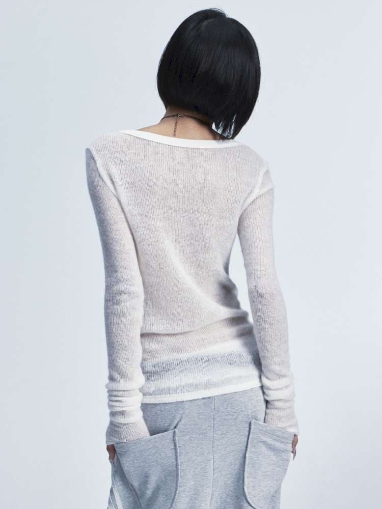Two Tone Stretch Cross Rivet Top - view 5