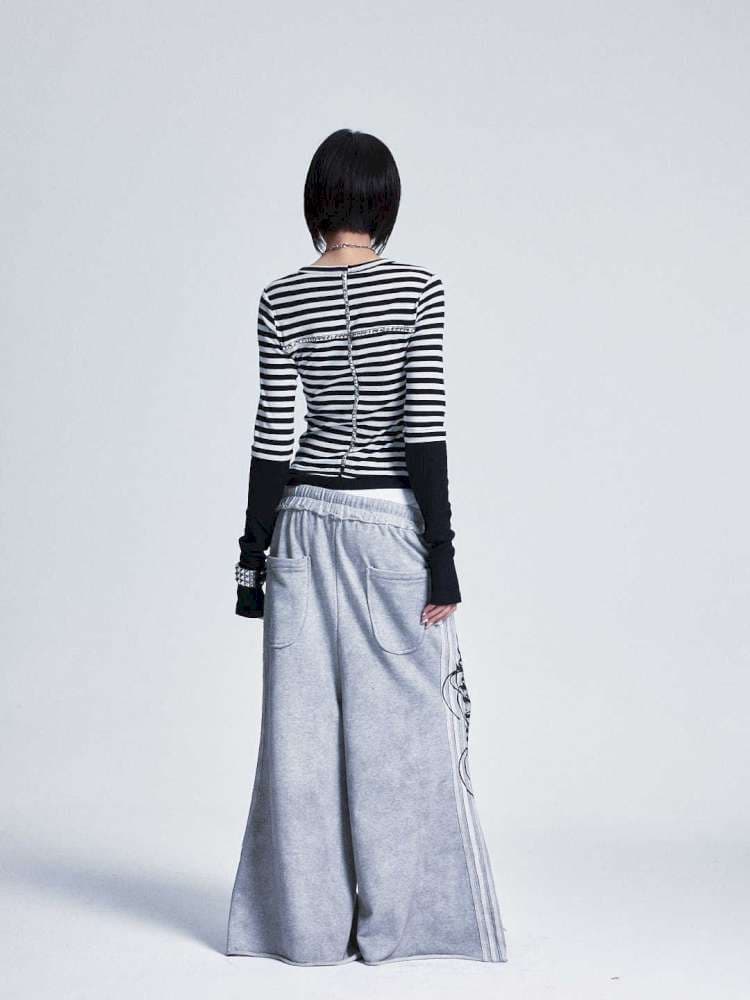 Striped Cross Rivet Stacked Top - view 5