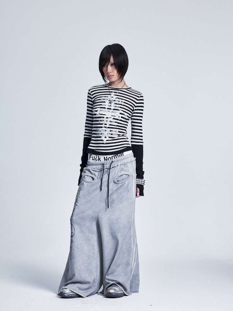 Striped Cross Rivet Stacked Top - view 8
