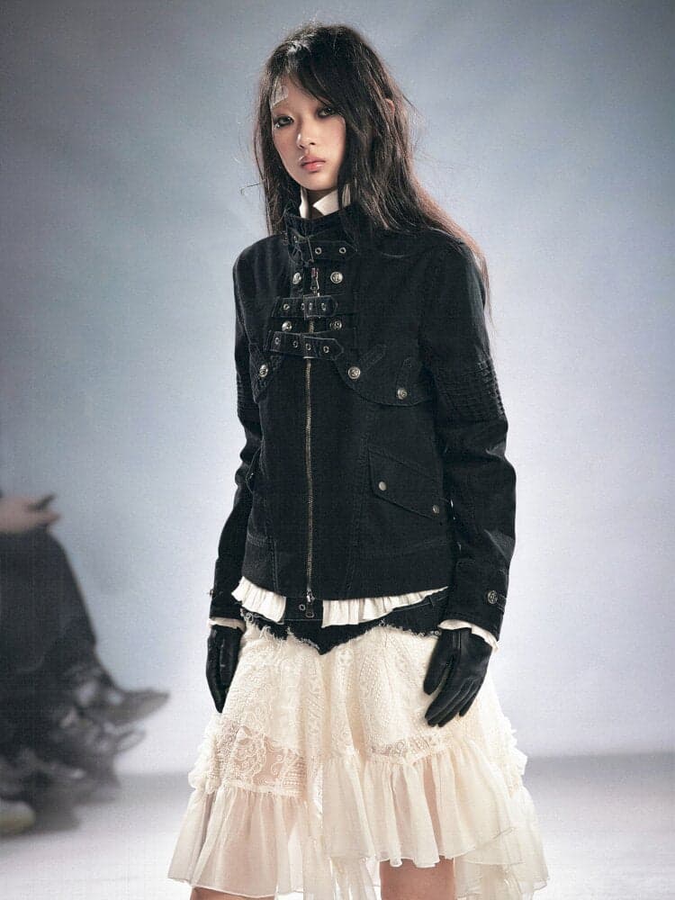 Washed Reconstructed Short Jacket - view 4