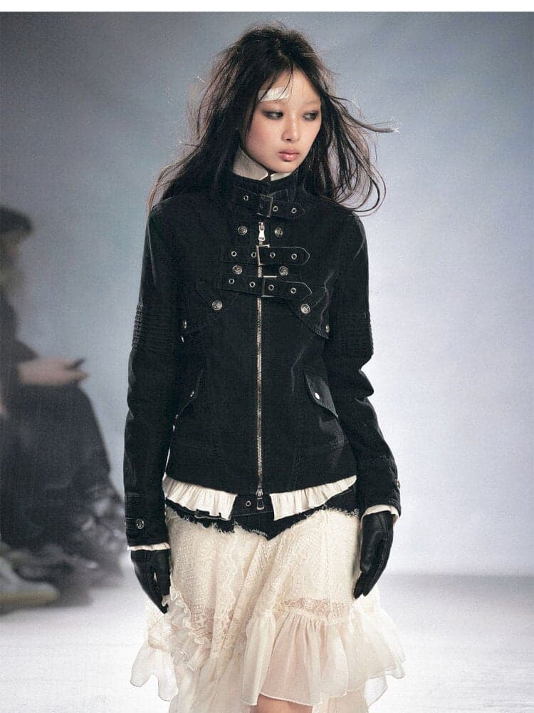 Washed Reconstructed Short Jacket - view 8