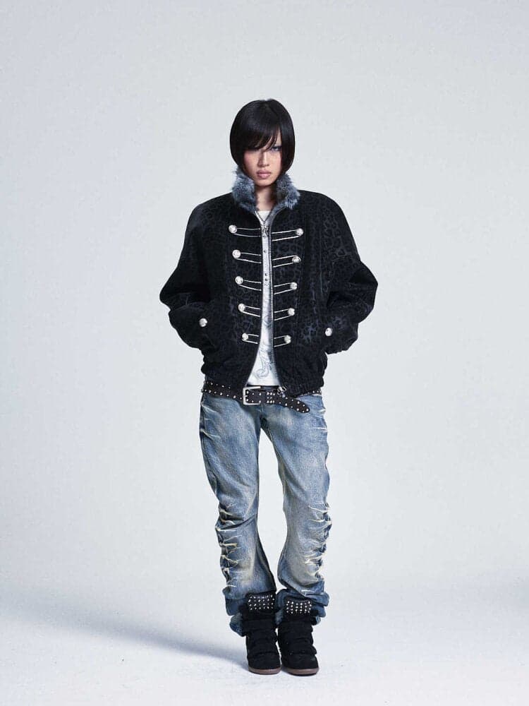 Washed Heavy Work Scimitar Jeans - view 6