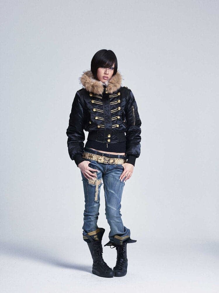 Fur Collar Hooded Cropped Jacket - view 1
